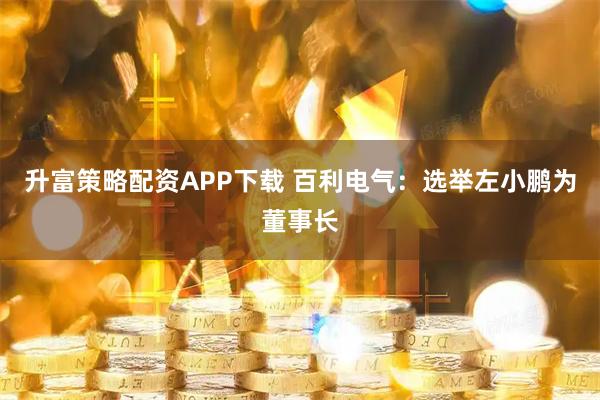 升富策略配资APP下载 百利电气：选举左小鹏为董事长