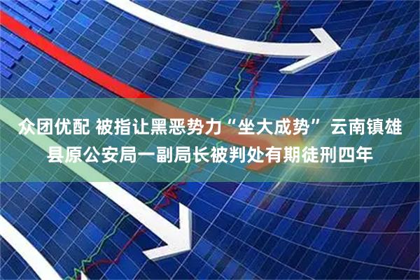 众团优配 被指让黑恶势力“坐大成势” 云南镇雄县原公安局一副局长被判处有期徒刑四年